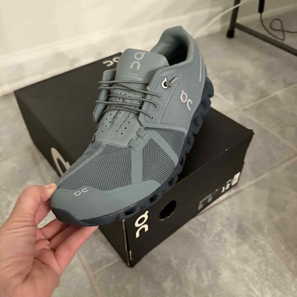 On Running Cloud Sneakers – Men’s – Gray/Blue – Size 12 – New in Box